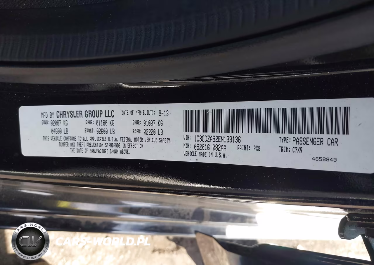 2014 Dodge Avenger Se VIN:1C3CDZAB2EN133136 - 9