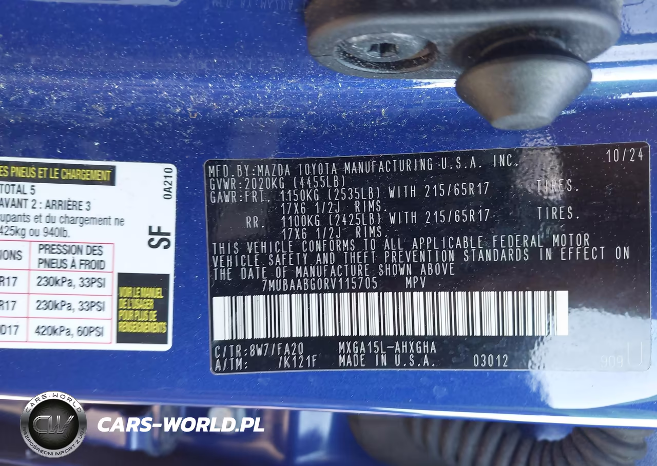 2024 Toyota Corolla Cross Le VIN:7MUBAABG0RV115705 - 9