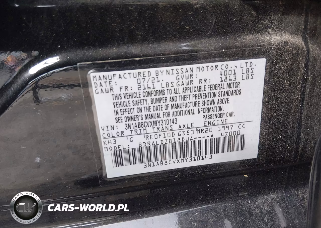 2021 Nissan Sentra Sv Xtronic Cvt VIN:3N1AB8CVXMY310143 - 9