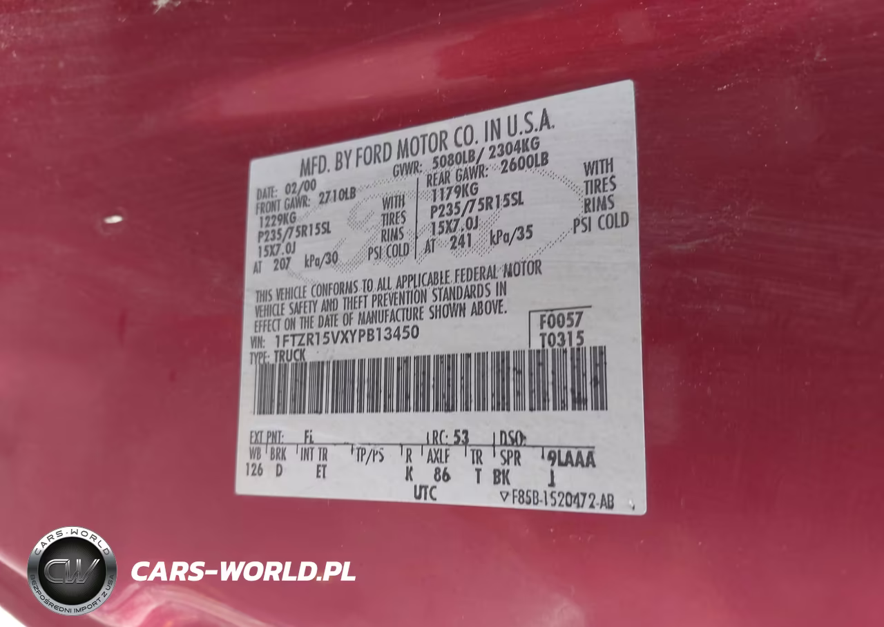 2000 Ford Ranger Xl-Xlt VIN:1FTZR15VXYPB13450 - 9