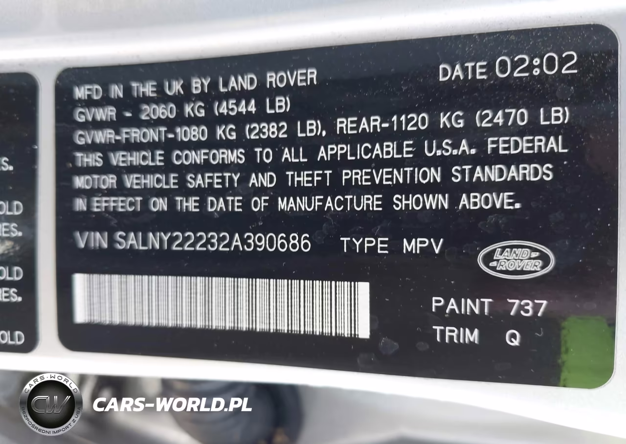 2002 Land Rover Freelander Se VIN:SALNY22232A390686 - 9