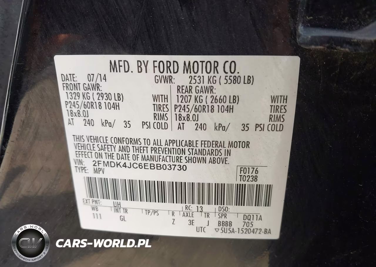 2014 Ford Edge Sel VIN:2FMDK4JC6EBB03730 - 9