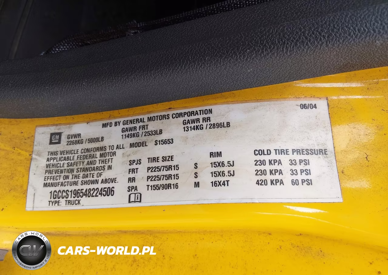 2004 Chevrolet Colorado VIN:1GCCS196548224506 - 9