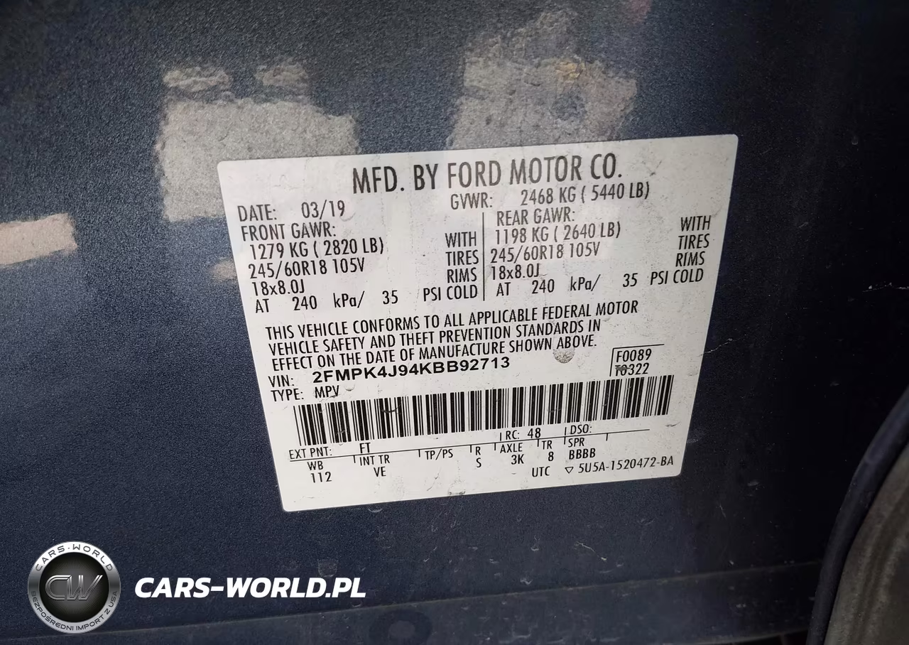 2019 Ford Edge Sel VIN:2FMPK4J94KBB92713 - 9