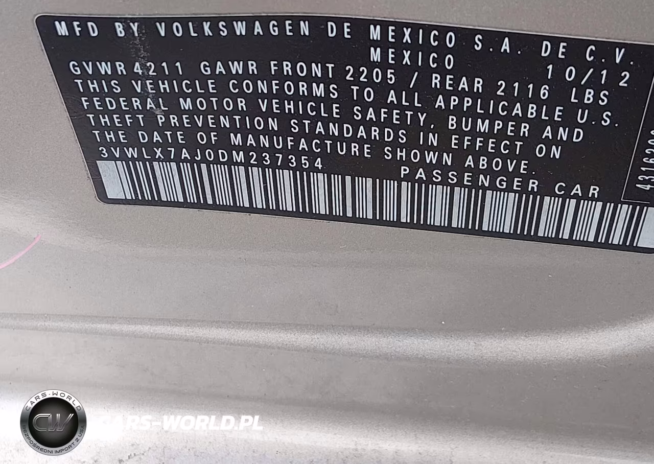 2013 Volkswagen Jetta 2.5L Sel VIN:3VWLX7AJ0DM237354 - 9