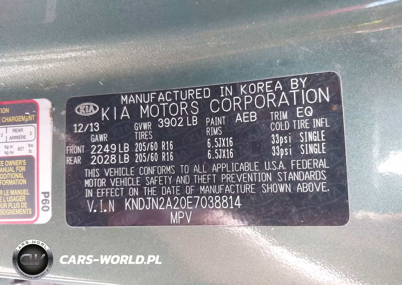 2014 Kia Soul VIN:KNDJN2A20E7038814 - 9