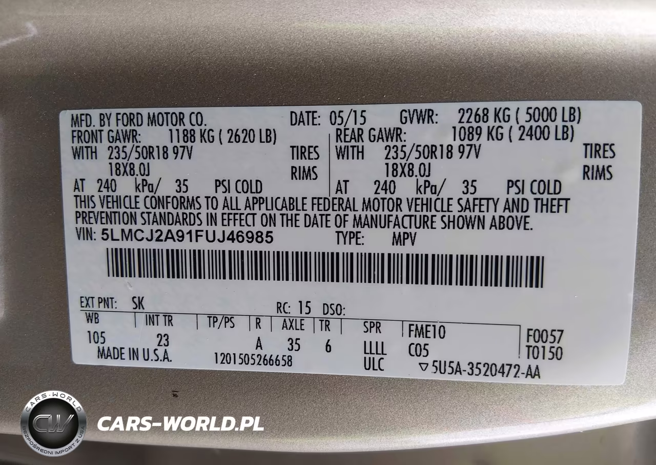 2015 Lincoln Mkc VIN:5LMCJ2A91FUJ46985 - 9