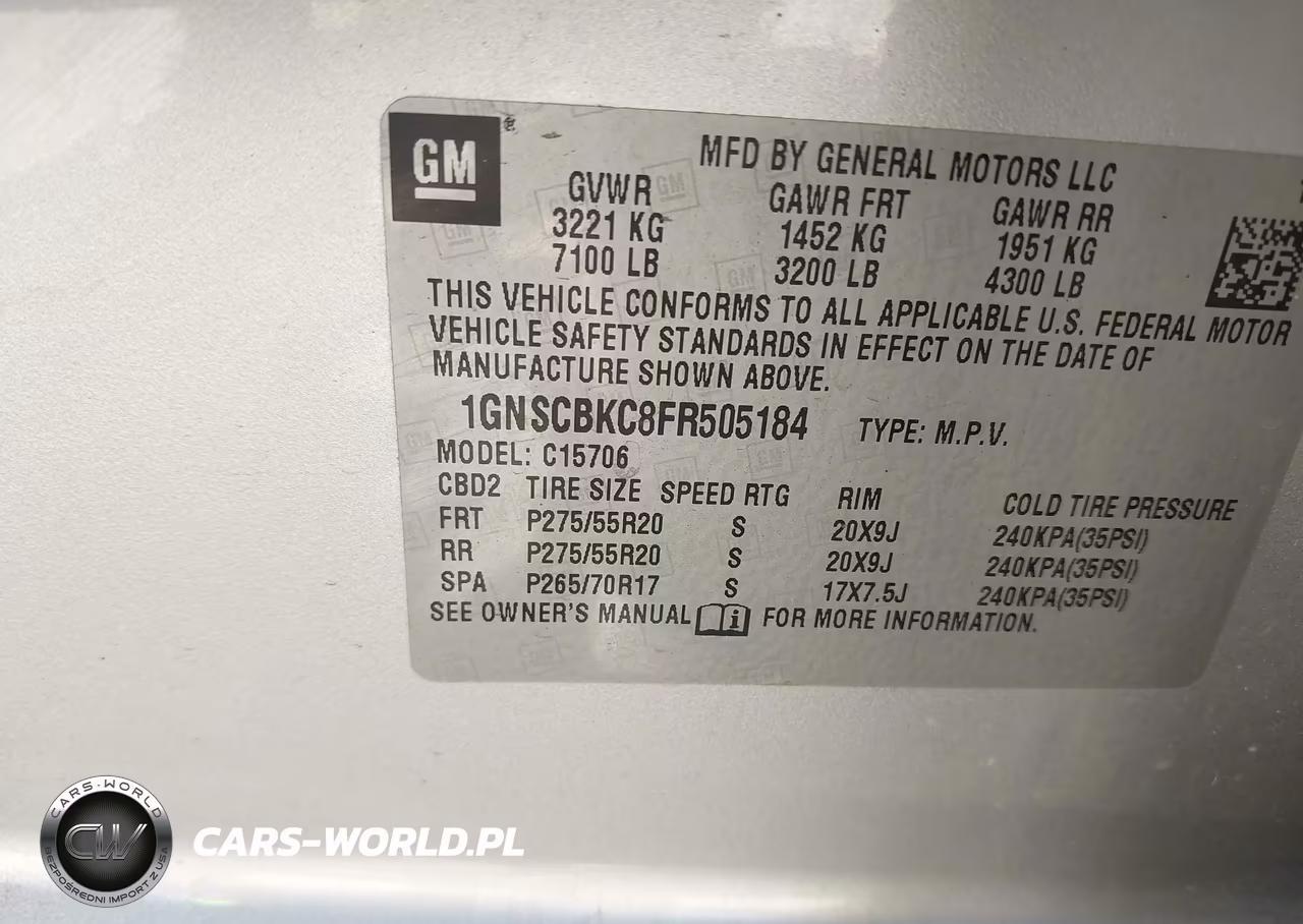 2015 Chevrolet Tahoe Lt VIN:1GNSCBKC8FR505184 - 9