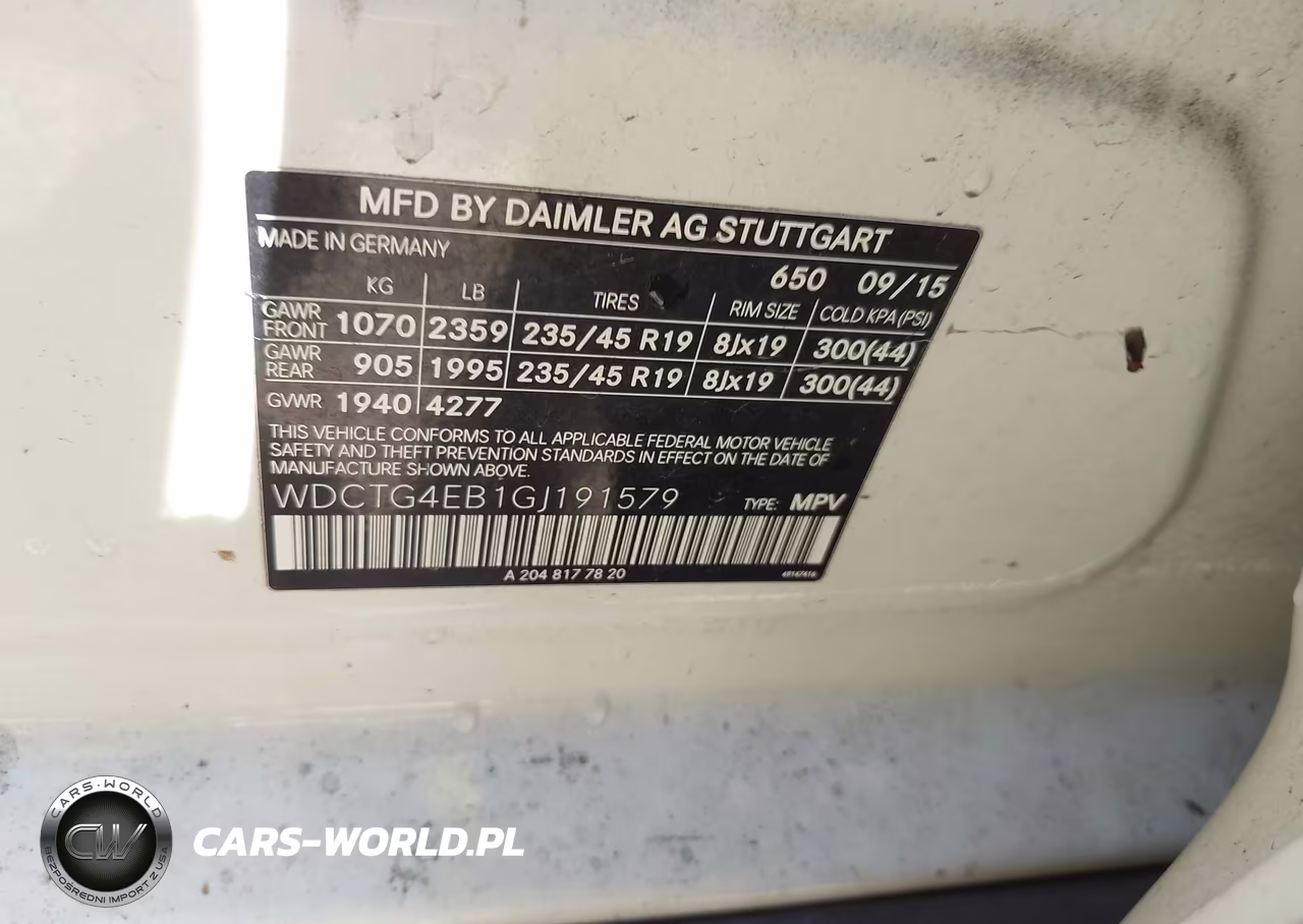 2016 Mercedes-Benz Gla 250 VIN:WDCTG4EB1GJ191579 - 9