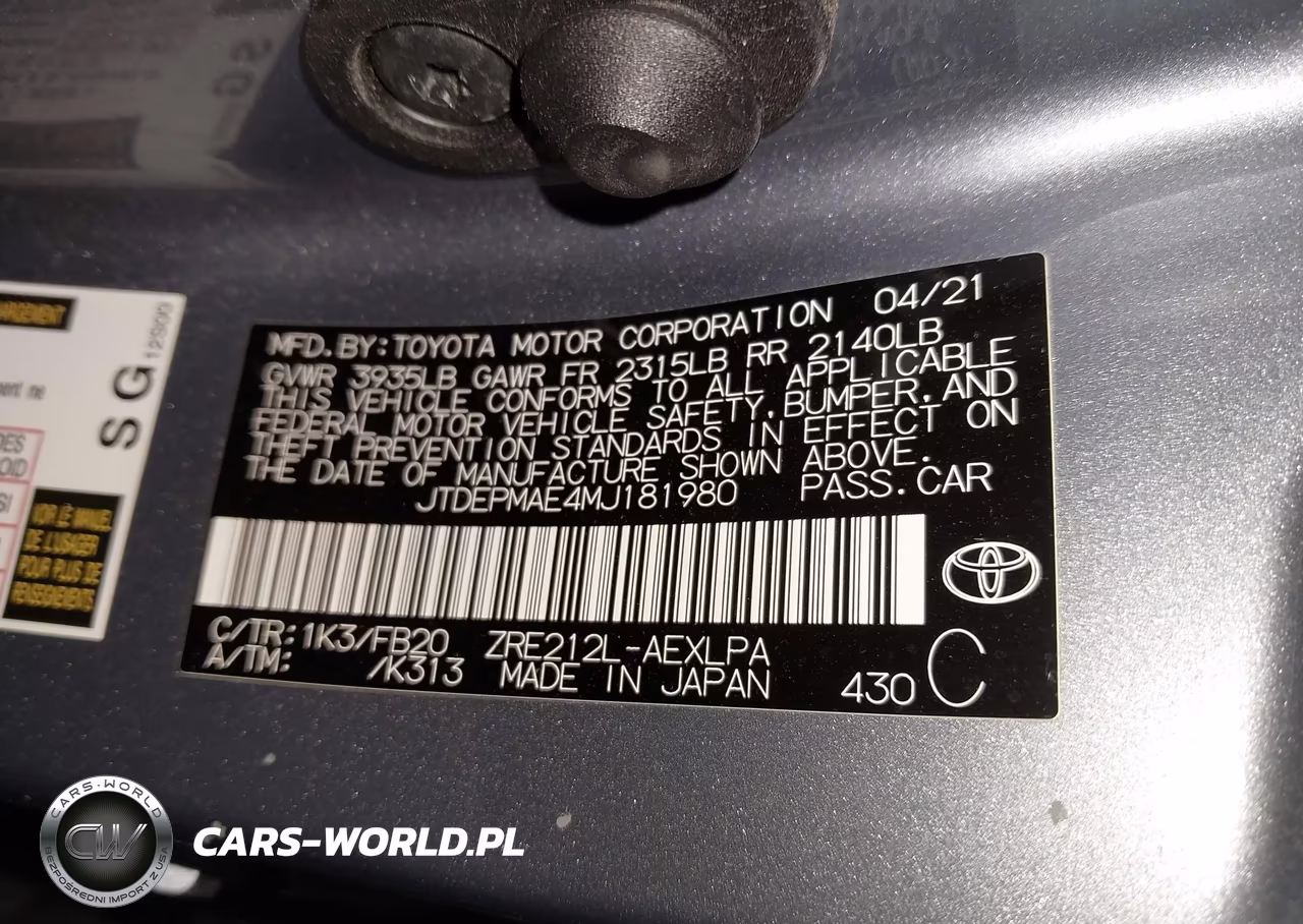 2021 Toyota Corolla Le VIN:JTDEPMAE4MJ181980 - 9