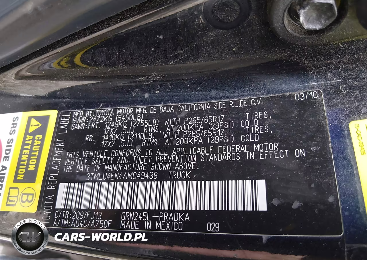 2010 Toyota Tacoma Base V6 VIN:3TMLU4EN4AM049438 - 9