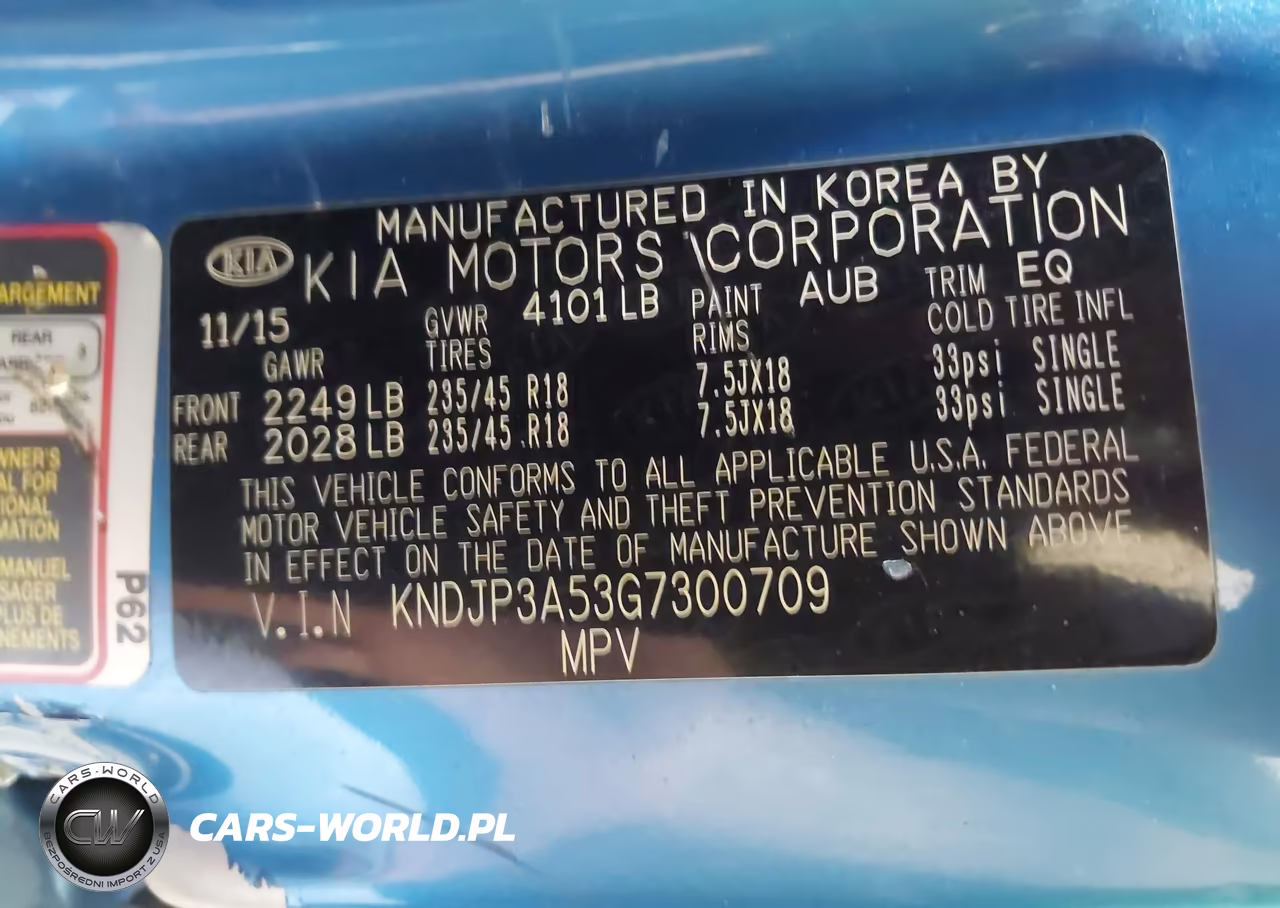 2016 Kia Soul + VIN:KNDJP3A53G7300709 - 9