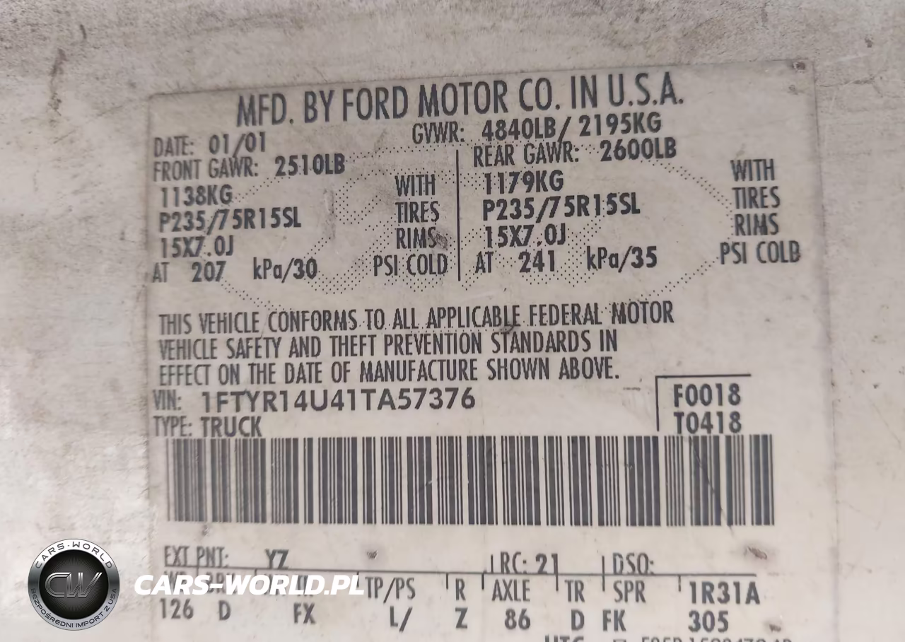2001 Ford Ranger Edge-Xl-Xlt VIN:1FTYR14U41TA57376 - 9
