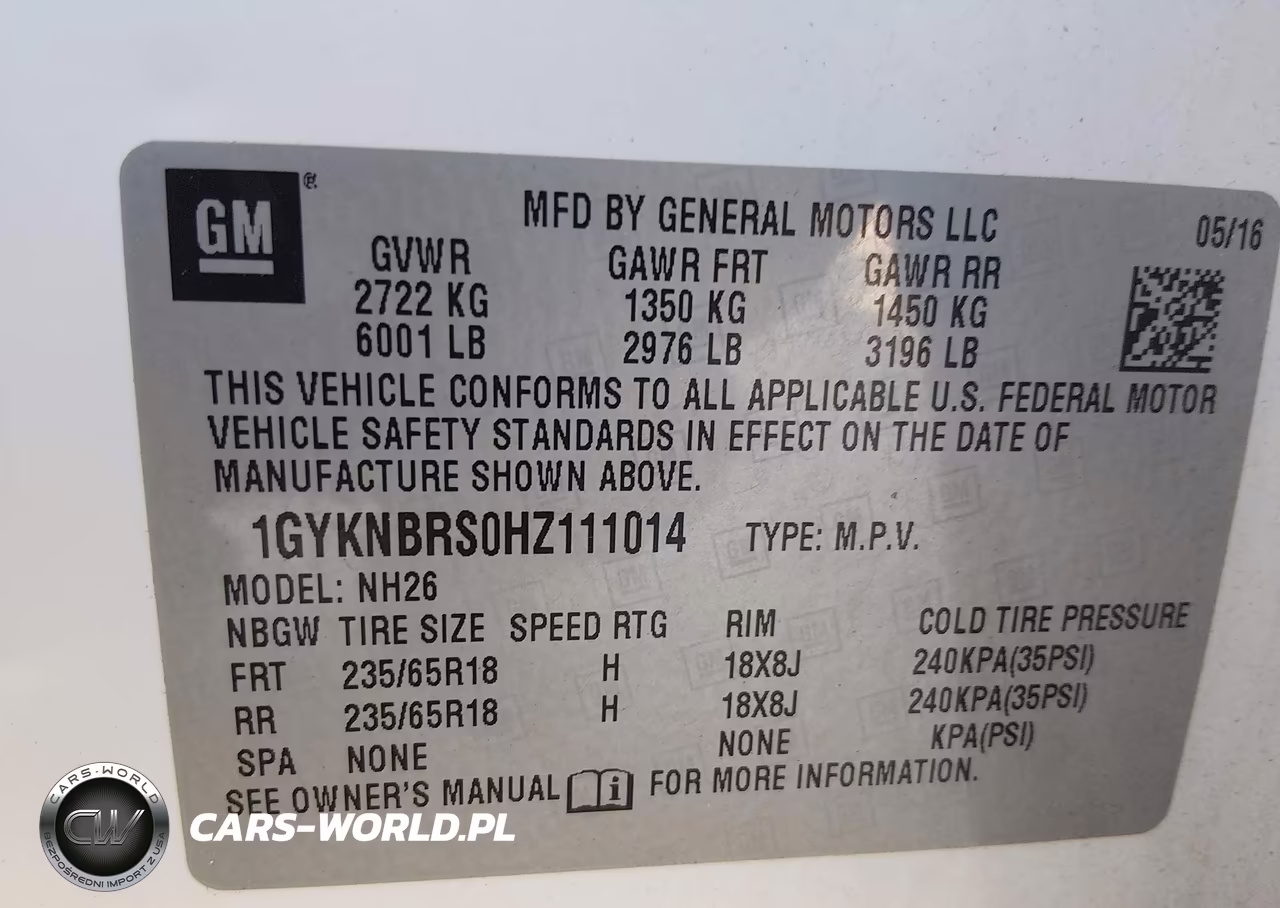 2017 Cadillac Xt5 Luxury VIN:1GYKNBRS0HZ111014 - 9