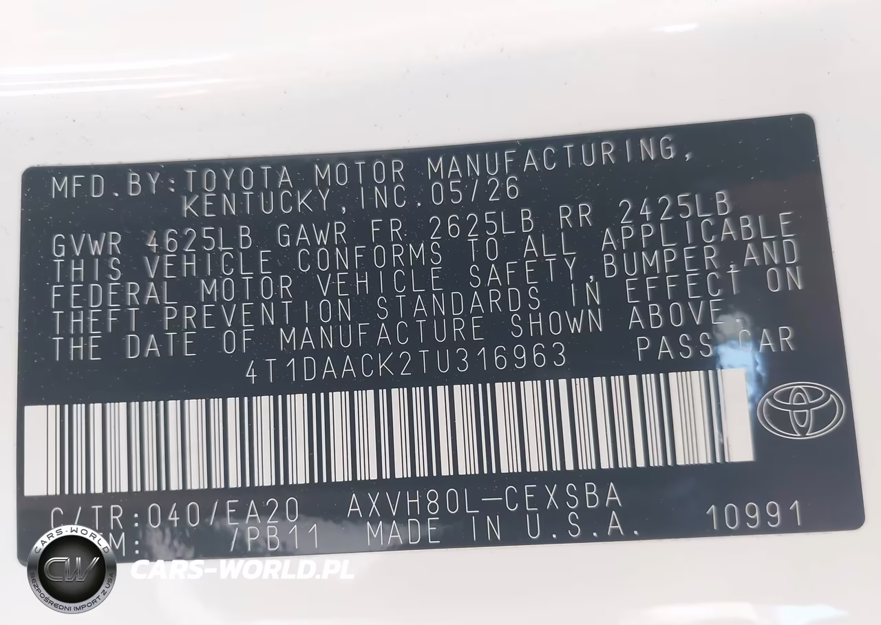 2026 Toyota Camry Se VIN:4T1DAACK2TU316963 - 9