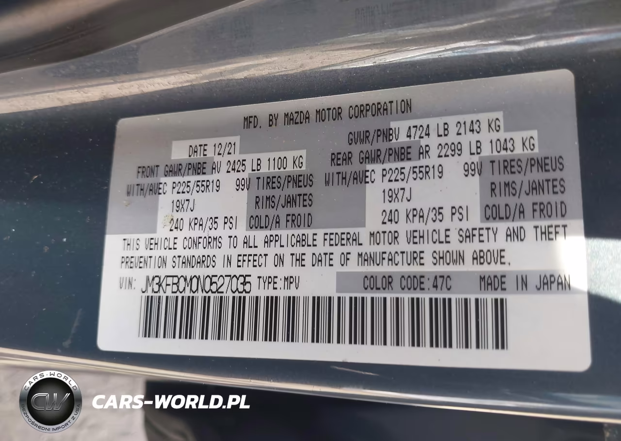 2022 Mazda Cx-5 2.5 S Carbon Edition VIN:JM3KFBCM0N0527035 - 9