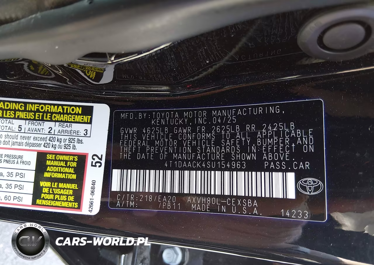 2025 Toyota Camry Se VIN:4T1DAACK4SU154963 - 9