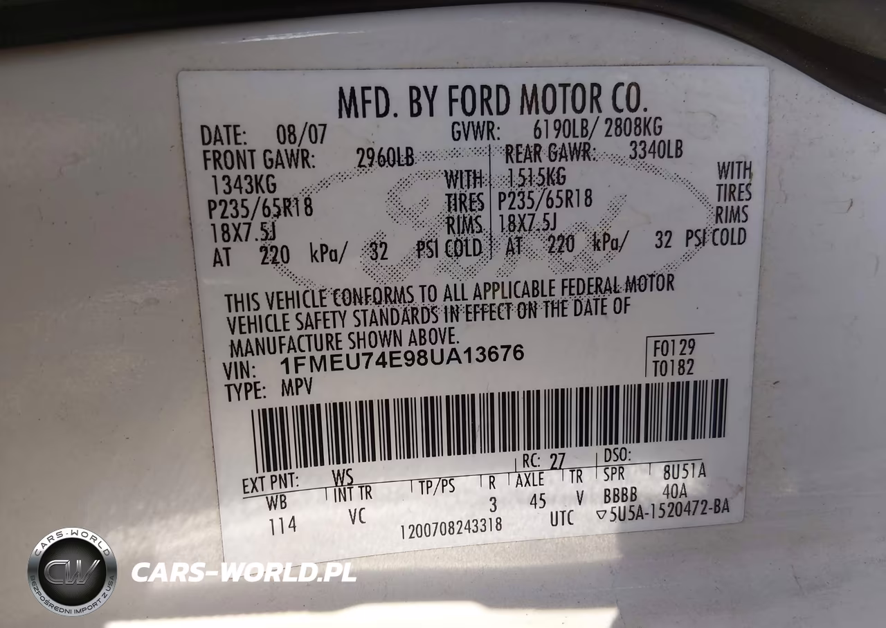 2008 Ford Explorer Eddie Bauer VIN:1FMEU74E98UA13676 - 9