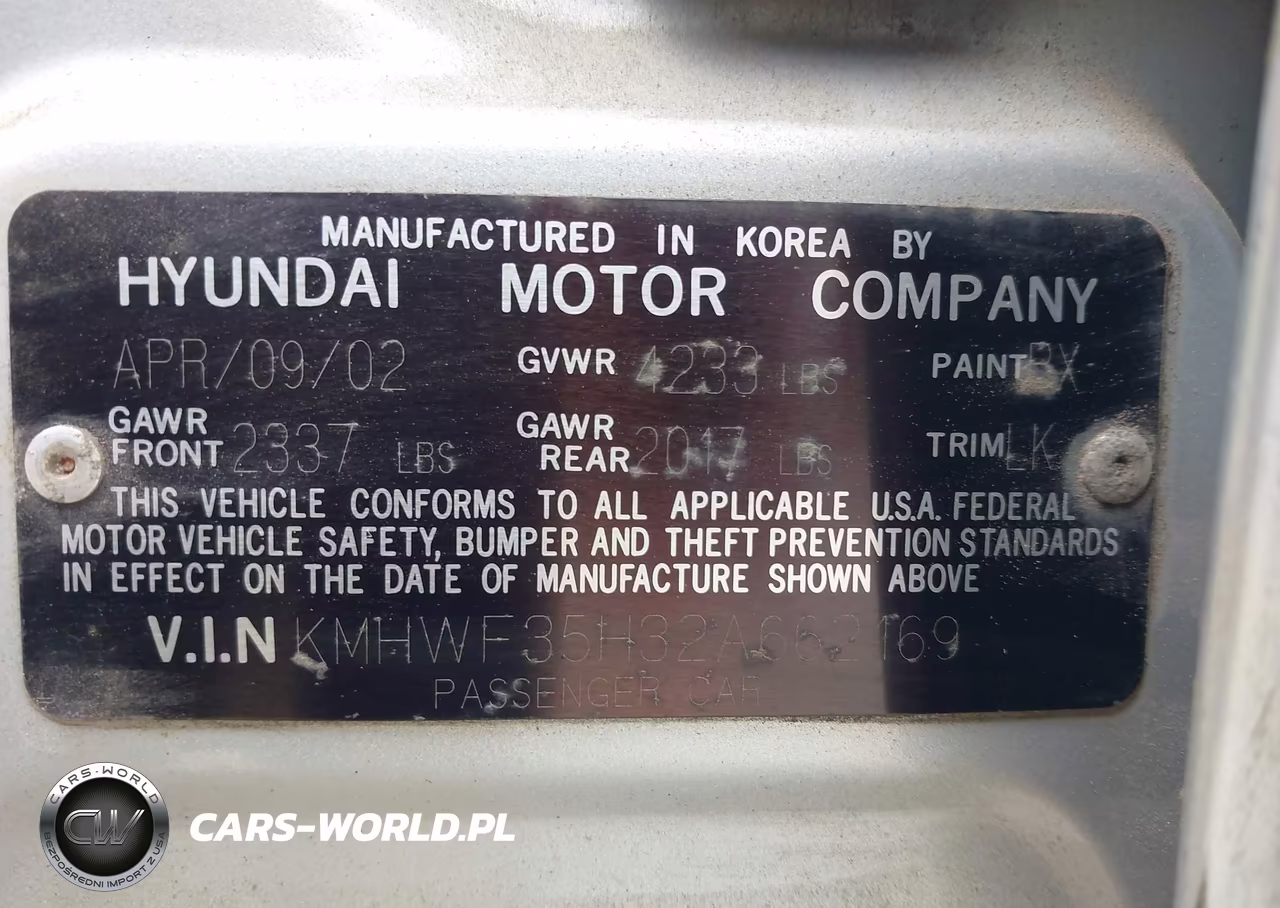 2002 Hyundai Sonata Gls-Lx VIN:KMHWF35H32A662169 - 9