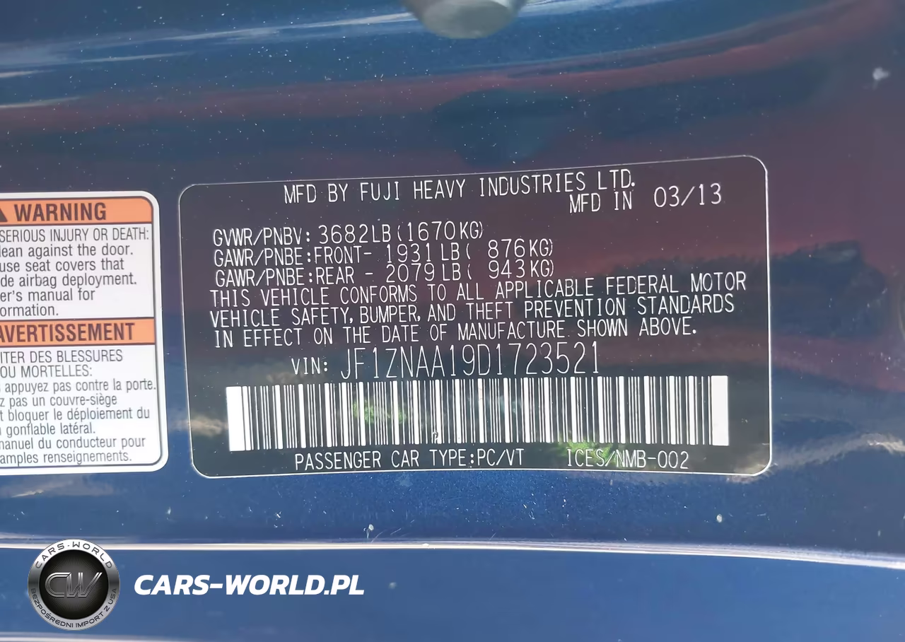 2013 Scion Fr-S VIN:JF1ZNAA19D1723521 - 9