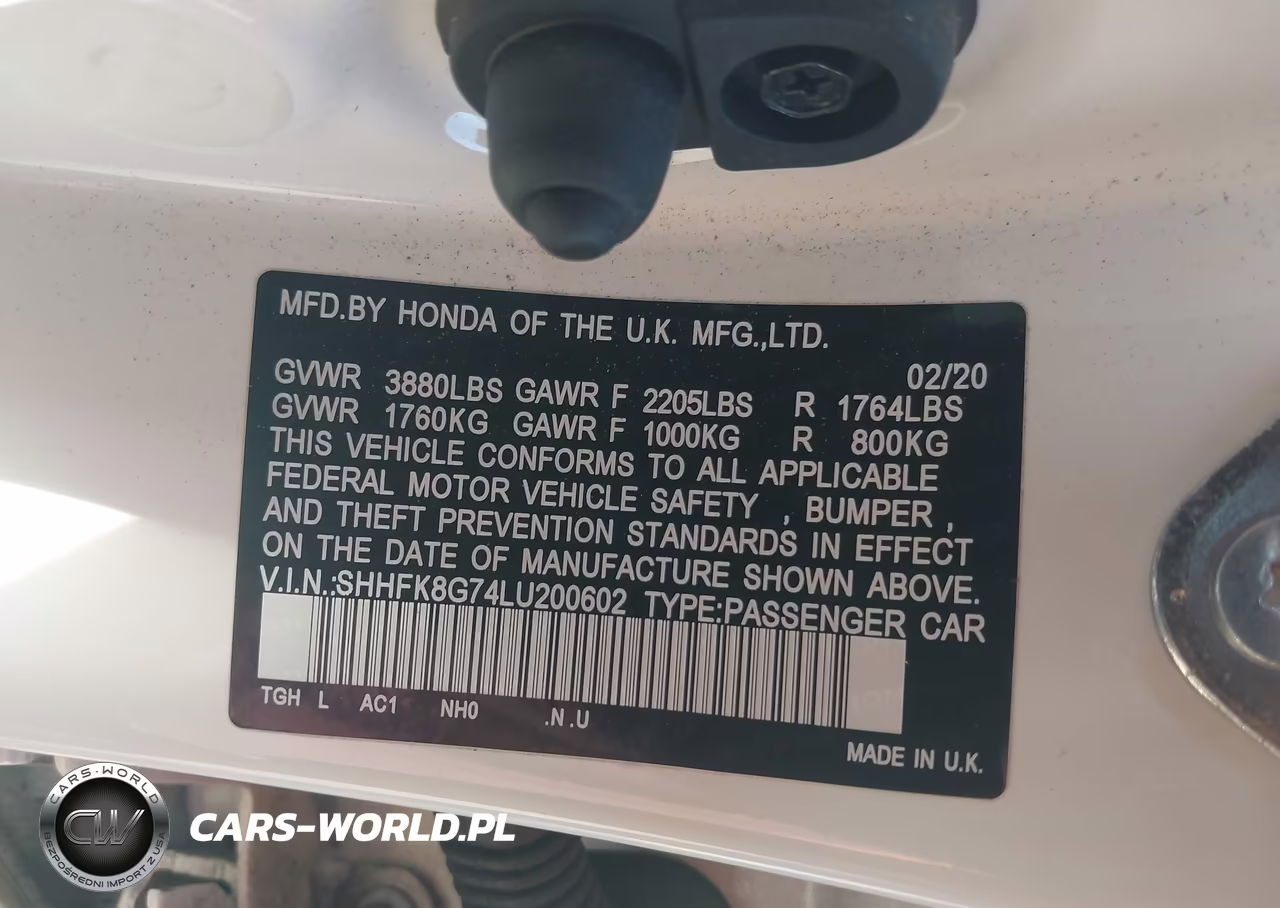 2020 Honda Civic Type R Touring VIN:SHHFK8G74LU200602 - 9