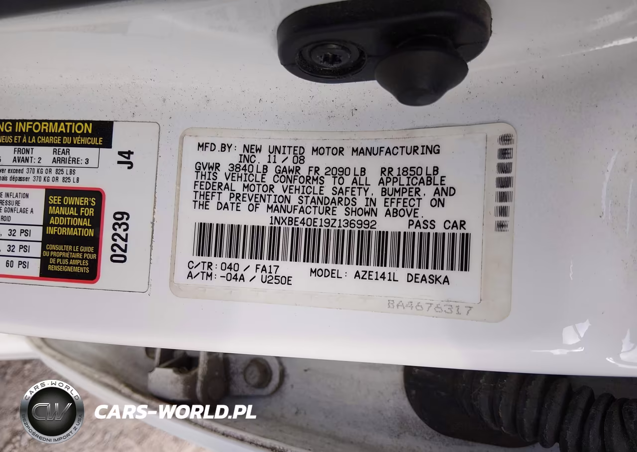 2009 Toyota Corolla Xrs VIN:1NXBE40E19Z136992 - 9