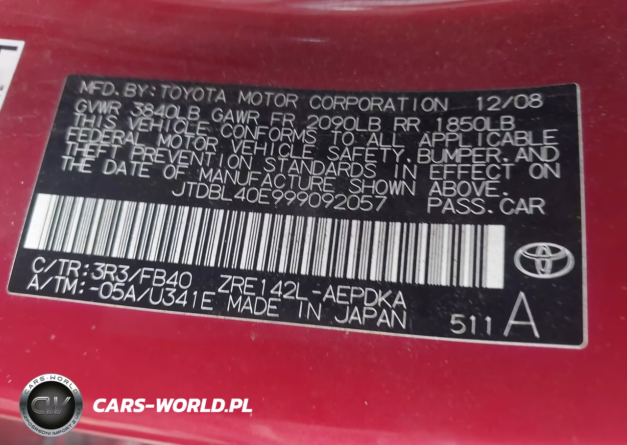 2009 Toyota Corolla Le VIN:JTDBL40E999092057 - 9