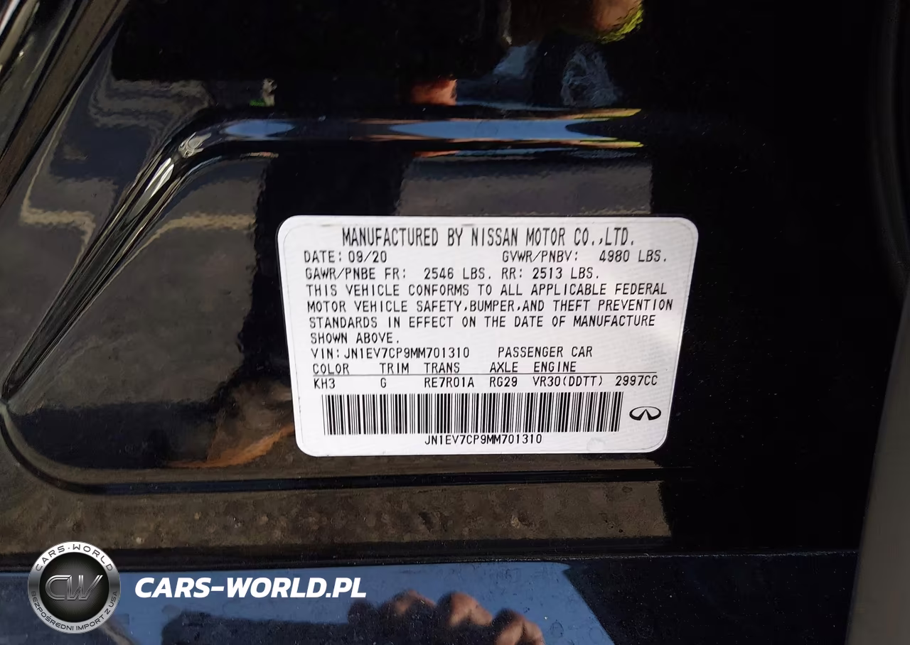 2021 Infiniti Q50 Sensory VIN:JN1EV7CP9MM701310 - 9