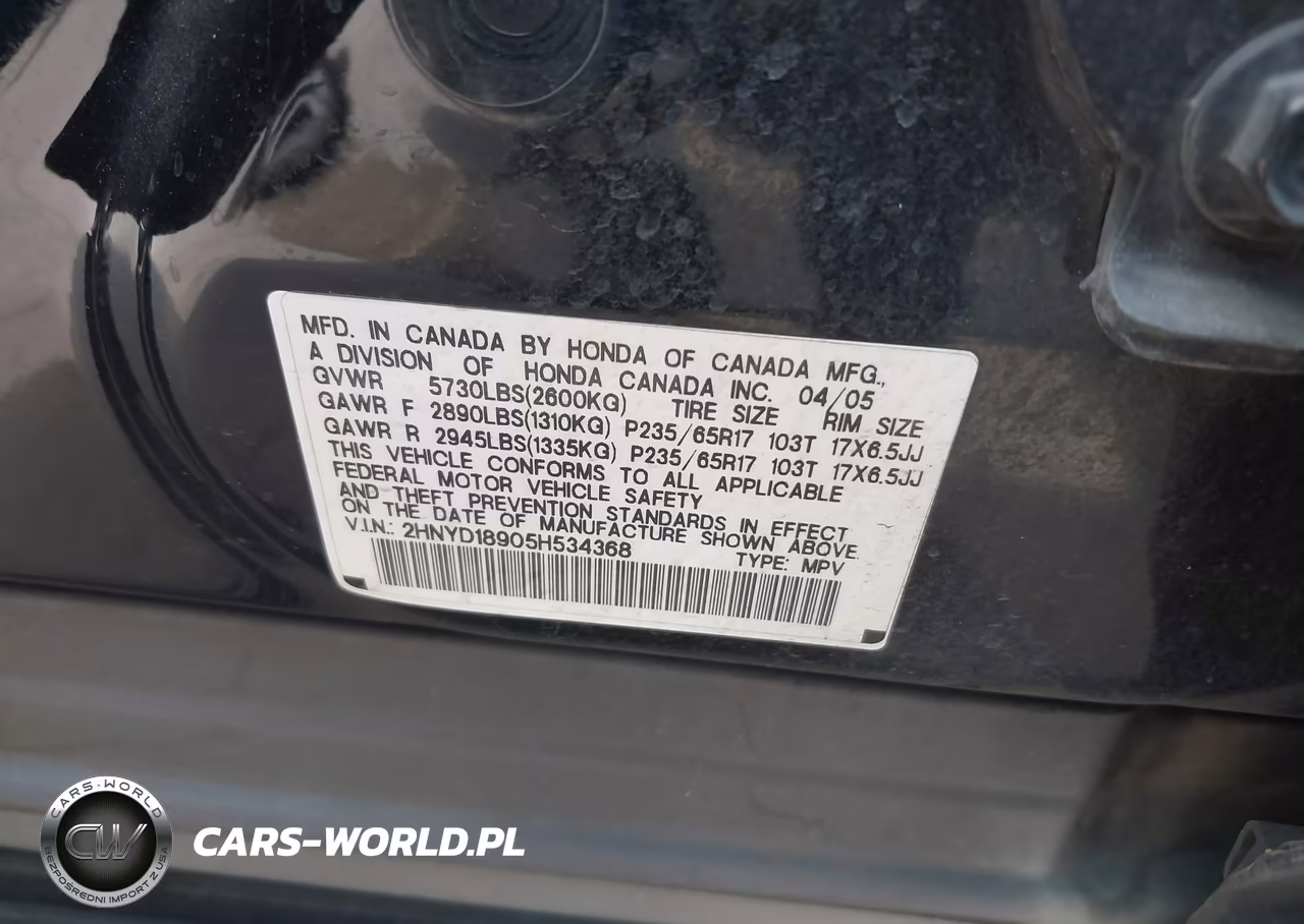 2005 Acura Mdx VIN:2HNYD18905H534368 - 9