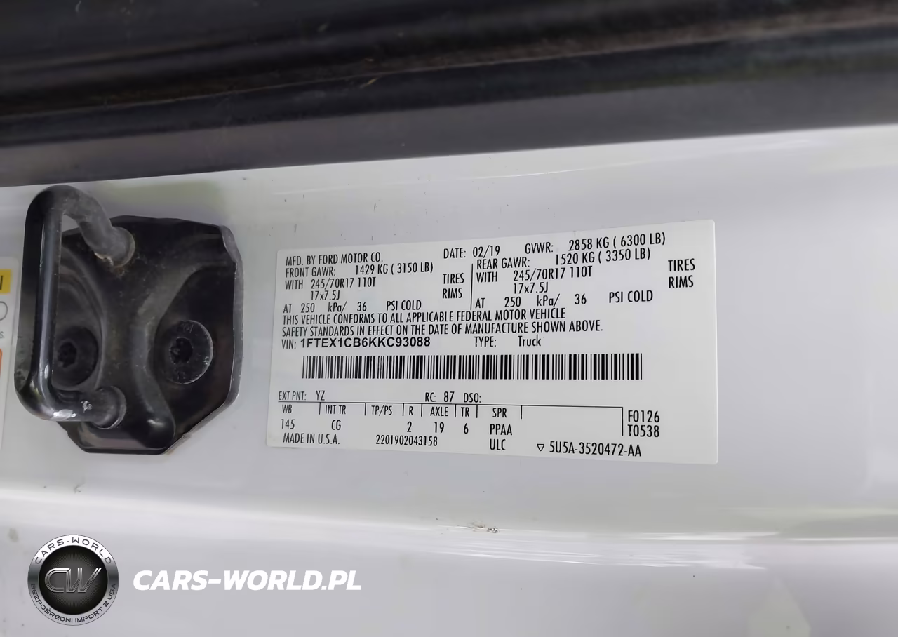 2019 Ford F-150 Xl VIN:1FTEX1CB6KKC93088 - 9