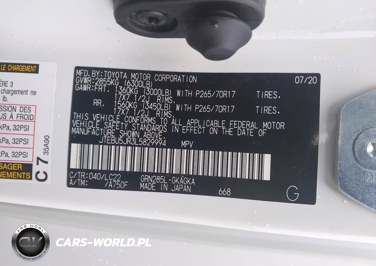 2020 Toyota 4Runner Trd Off Road Premium VIN:JTEBU5JR3L5829994 - 9