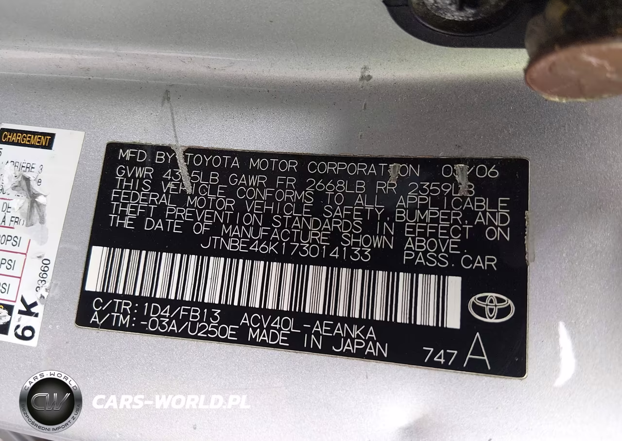 2007 Toyota Camry Ce VIN:JTNBE46K173014133 - 9
