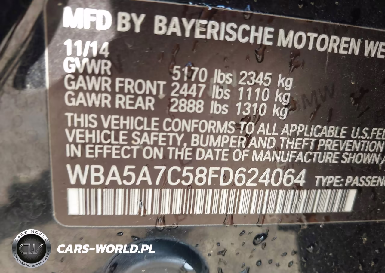2015 BMW 528I xDrive VIN:WBA5A7C58FD624064 - 9