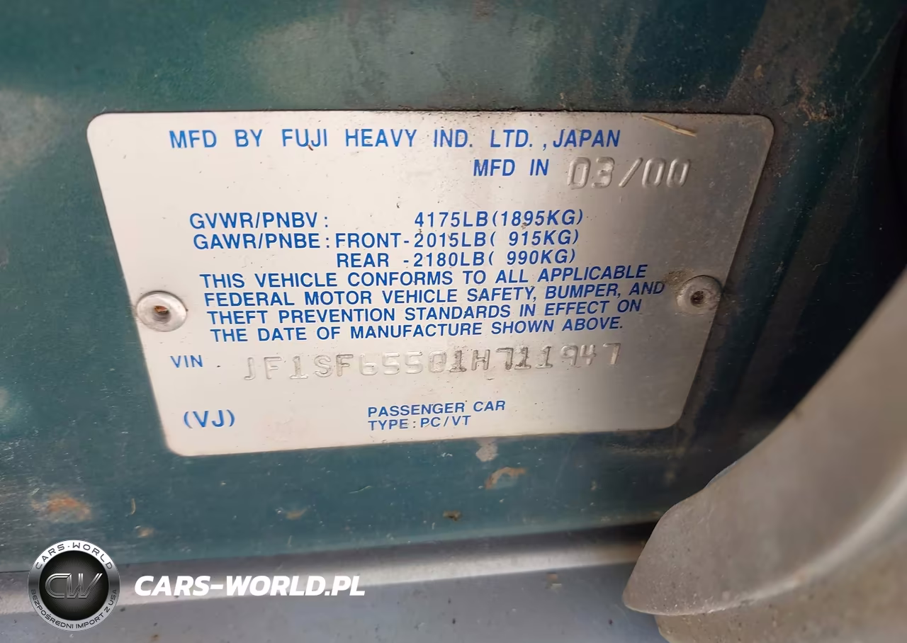 2001 Subaru Forester S VIN:JF1SF65501H711947 - 9