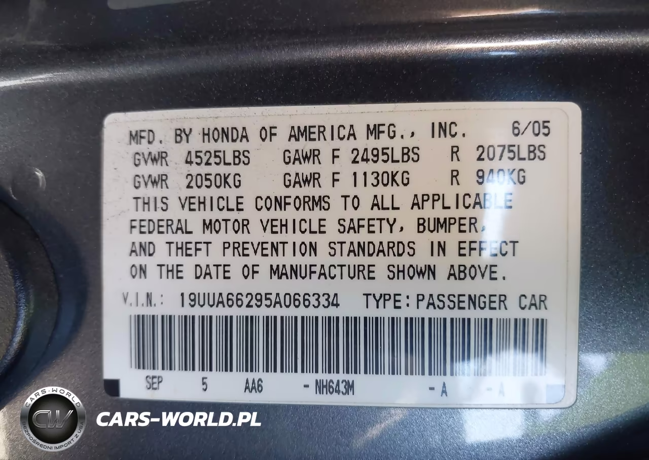 2005 Acura Tl VIN:19UUA66295A066334 - 9
