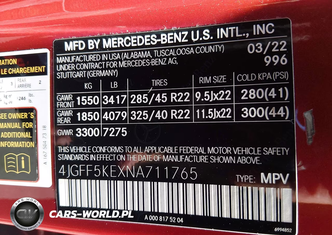 2022 Mercedes-Benz Gls 450 4Matic VIN:4JGFF5KEXNA711765 - 9
