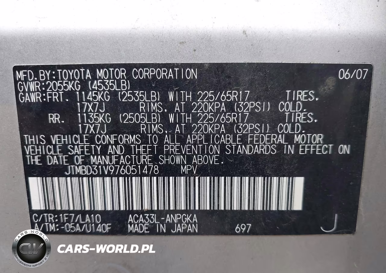 2007 Toyota Rav4 Limited VIN:JTMBD31V976051478 - 9