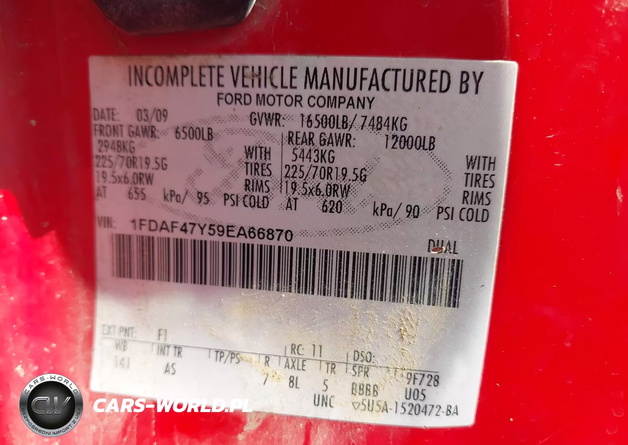 2009 Ford F-450 Chassis Xl-Xlt VIN:1FDAF47Y59EA66870 - 9