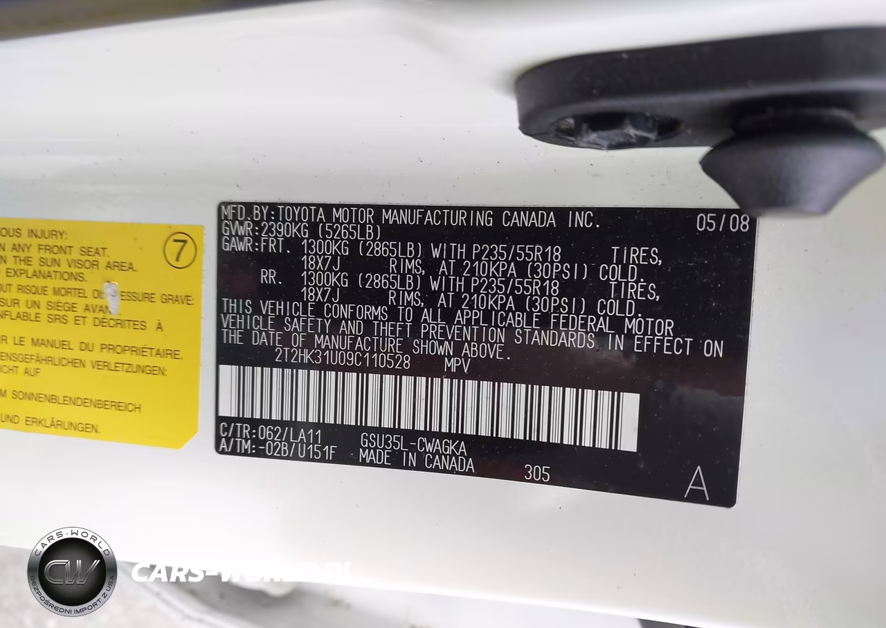 2009 Lexus Rx 350 VIN:2T2HK31U09C110528 - 9