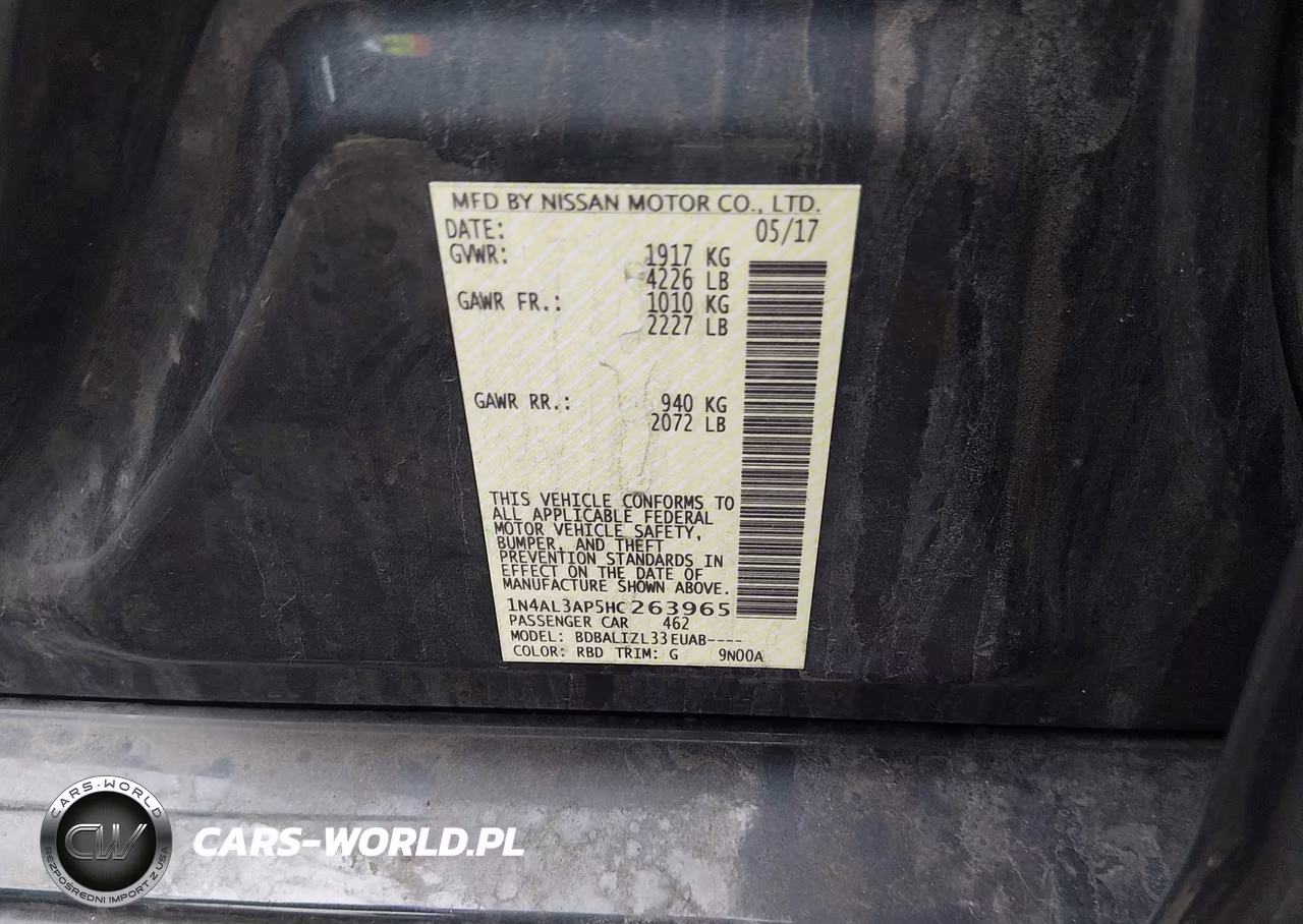 2017 Nissan Altima 2.5 Sv VIN:1N4AL3AP5HC263965 - 9
