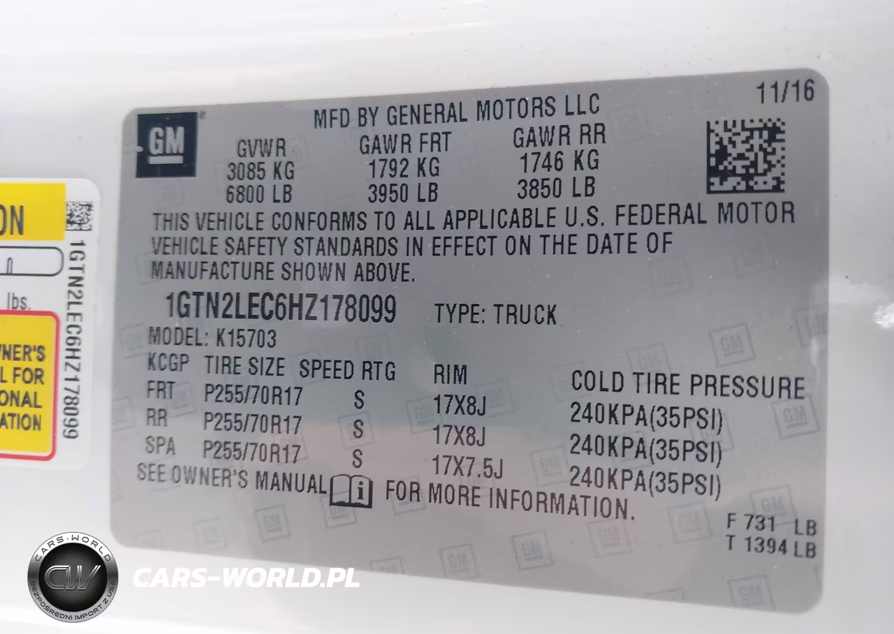 2017 GMC Sierra 1500 VIN:1GTN2LEC6HZ178099 - 9
