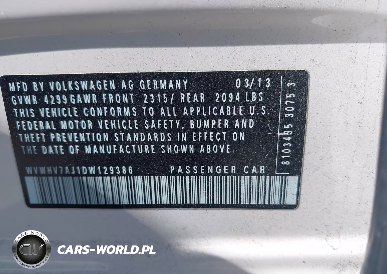 2013 Volkswagen Gti Wolfsburg Edition VIN:WVWHV7AJ1DW129386 - 9