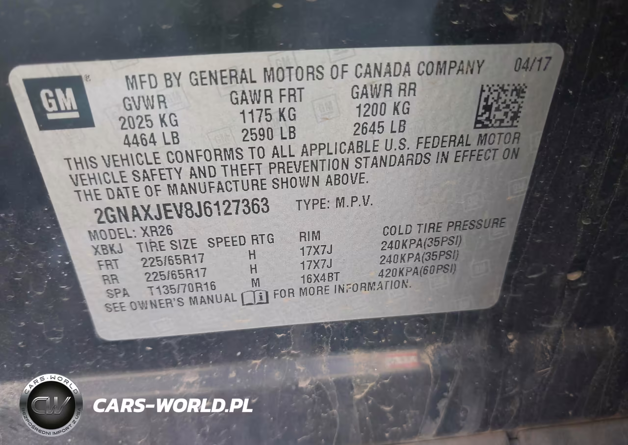 2018 Chevrolet Equinox Lt VIN:2GNAXJEV8J6127363 - 9