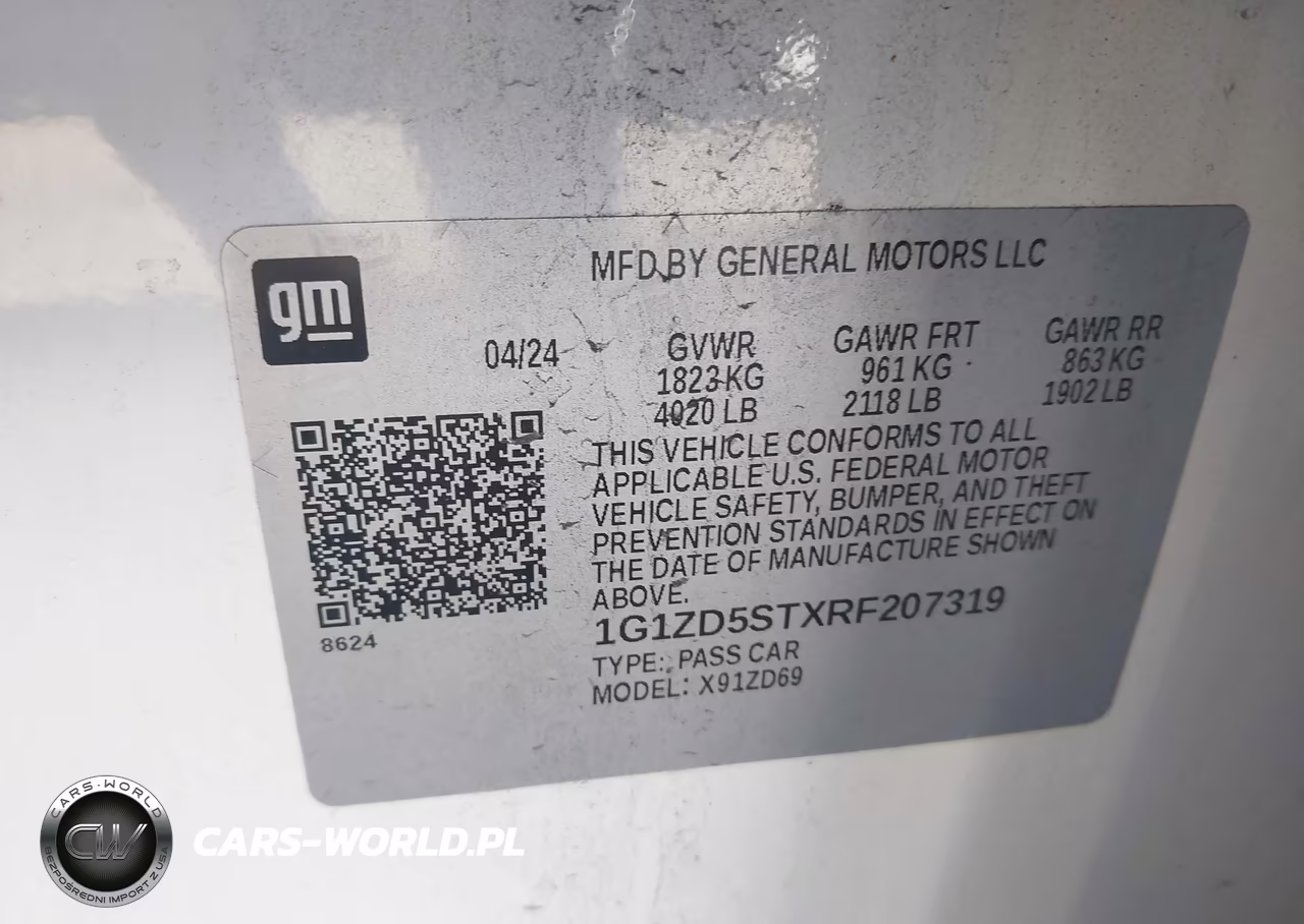 2024 Chevrolet Malibu Fwd 1Lt VIN:1G1ZD5STXRF207319 - 9
