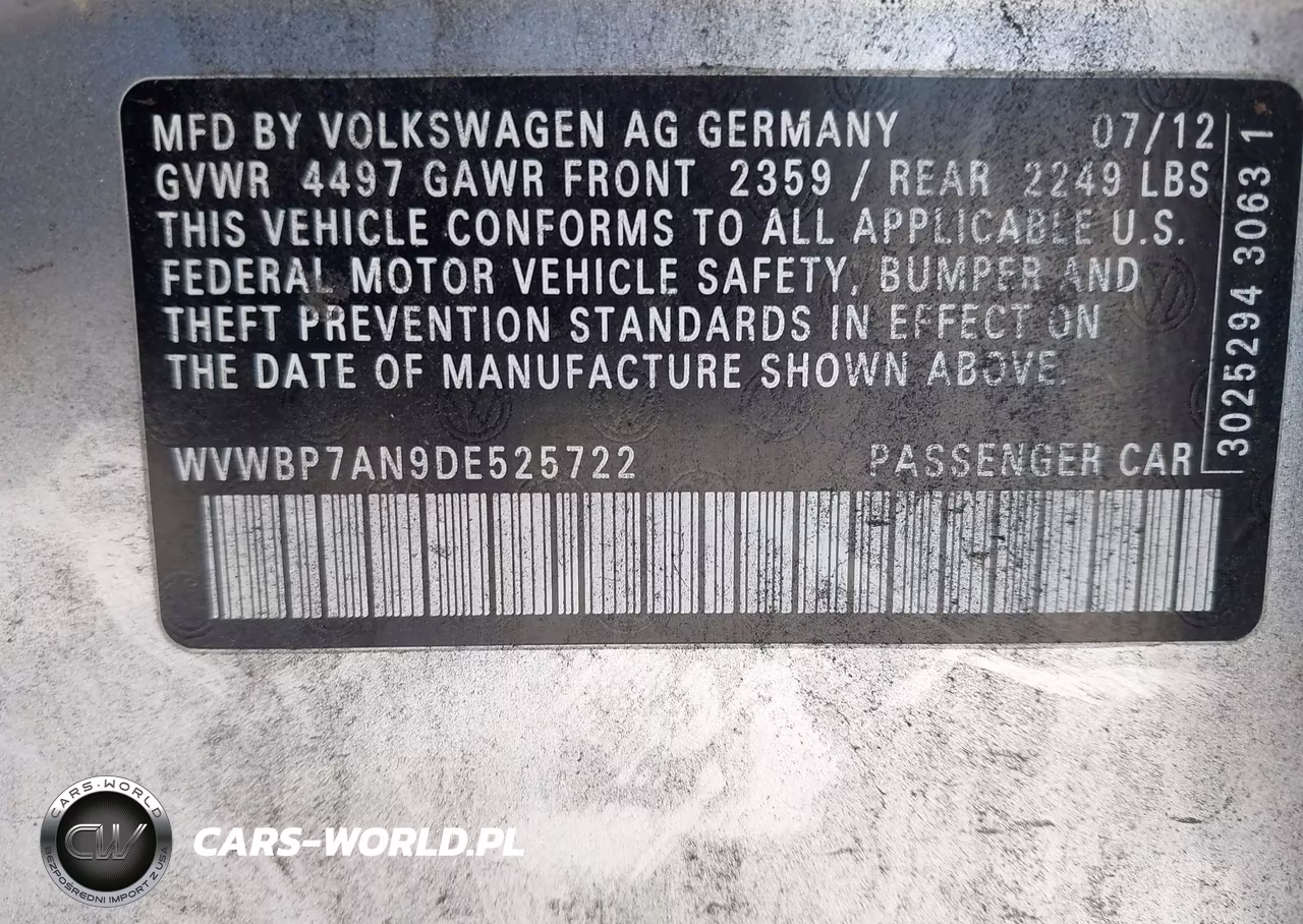 2013 Volkswagen Cc 2.0T Sport Plus VIN:WVWBP7AN9DE525722 - 9