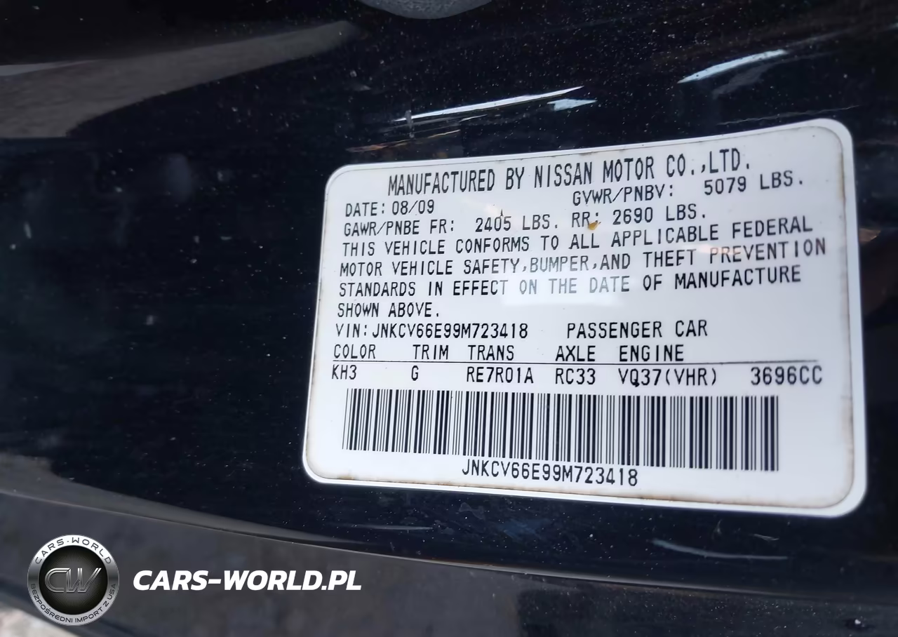 2009 Infiniti G37 VIN:JNKCV66E99M723418 - 9