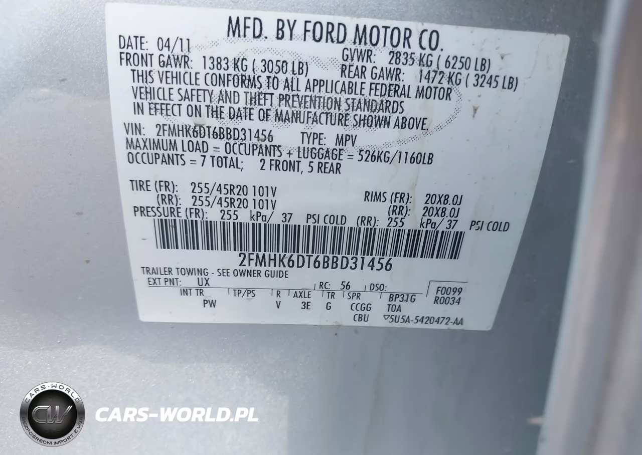 2011 Ford Flex Limited VIN:2FMHK6DT6BBD31456 - 9