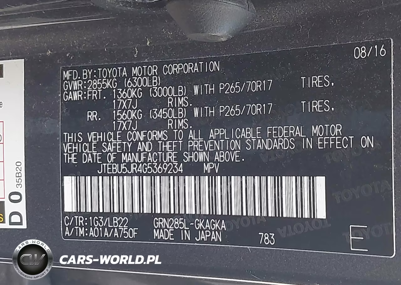 2016 Toyota 4Runner Sr5 Premium VIN:JTEBU5JR4G5369234 - 9
