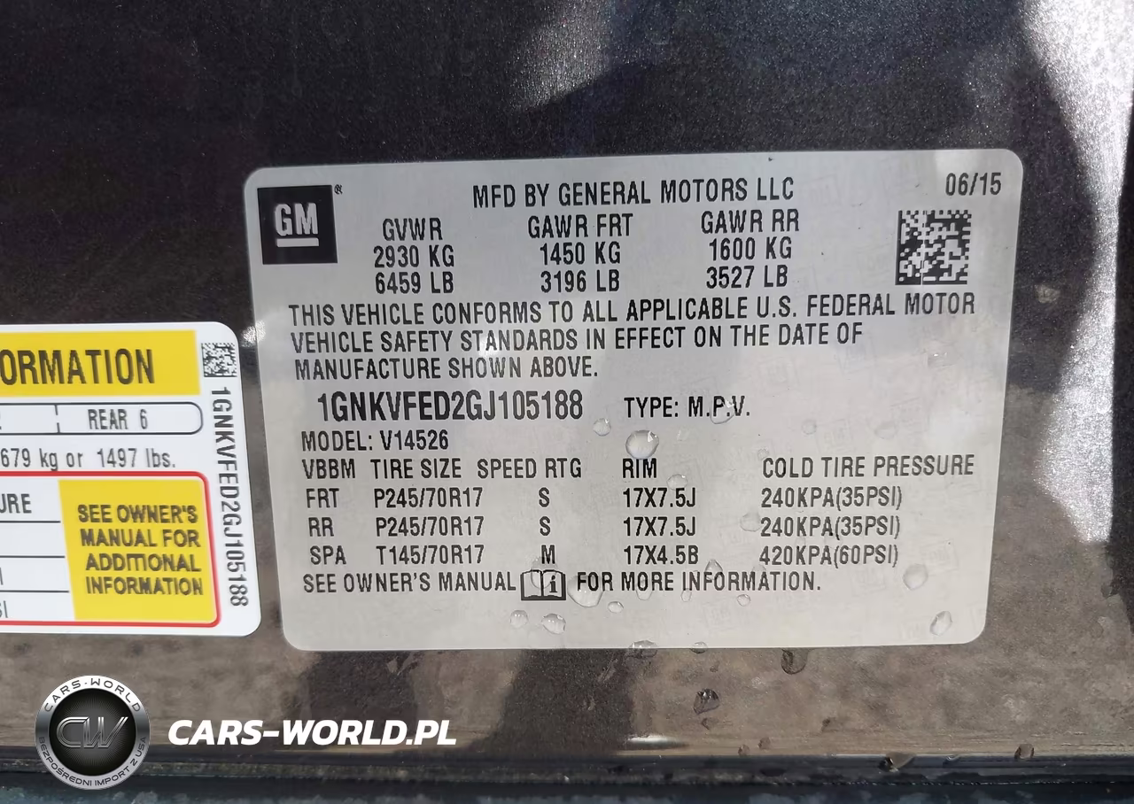2016 Chevrolet Traverse Ls VIN:1GNKVFED2GJ105188 - 9