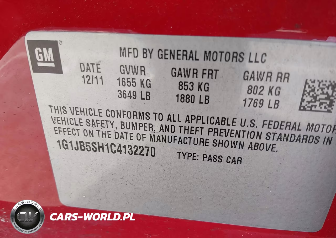 2012 Chevrolet Sonic 1Ls VIN:1G1JB5SH1C4132270 - 9